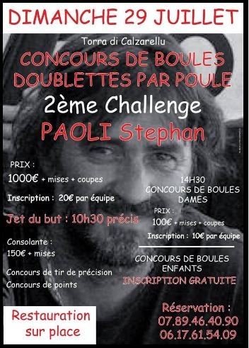 Concours de boules 2° Challenge Stephan Paoli